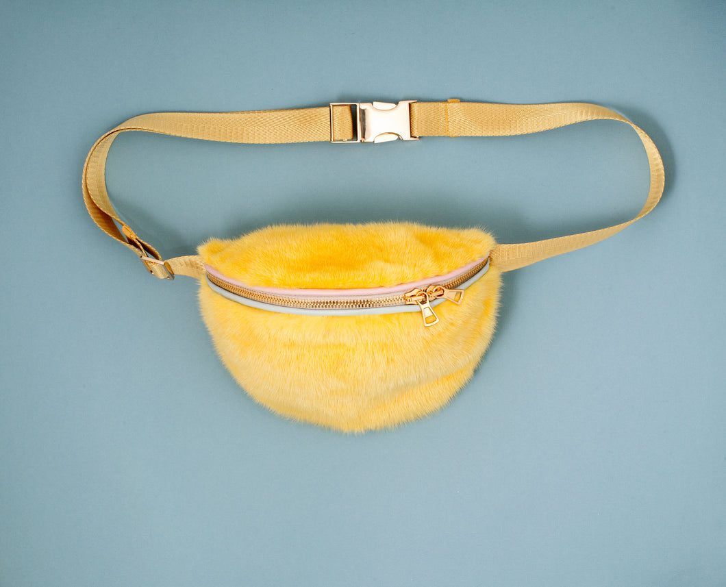YELLOW MINK BUMBAG